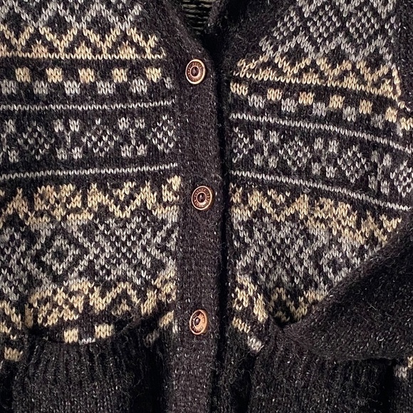 Roots wool blend fair isle style cardigan size S - Picture 11 of 11